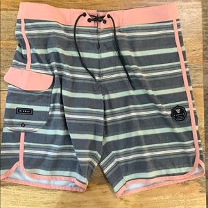 Men’s Vissla Pink Gray and Teal boardshorts